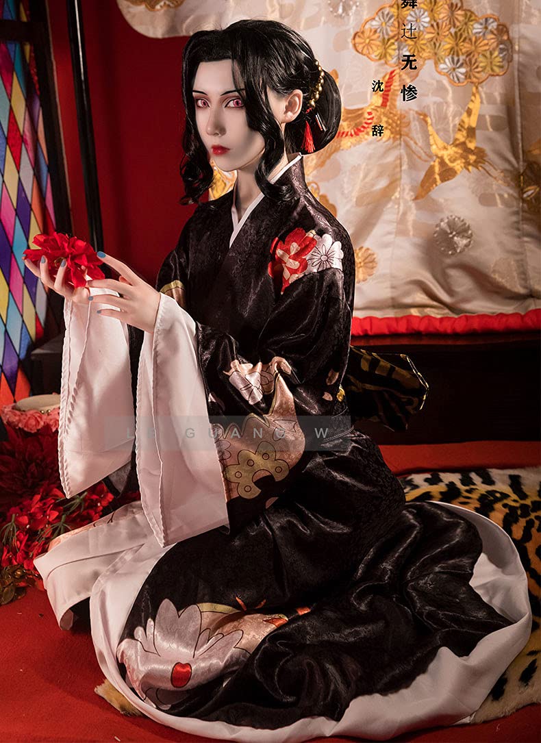 Amazon.co.jp: 鬼滅の刃 鬼舞辻無惨 着物 和服 髪飾り付き☆コスプレ